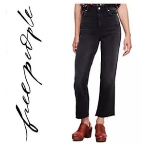 Free People We The Free Black Slim Straight Denim Jeans Size 28 NEW NWT